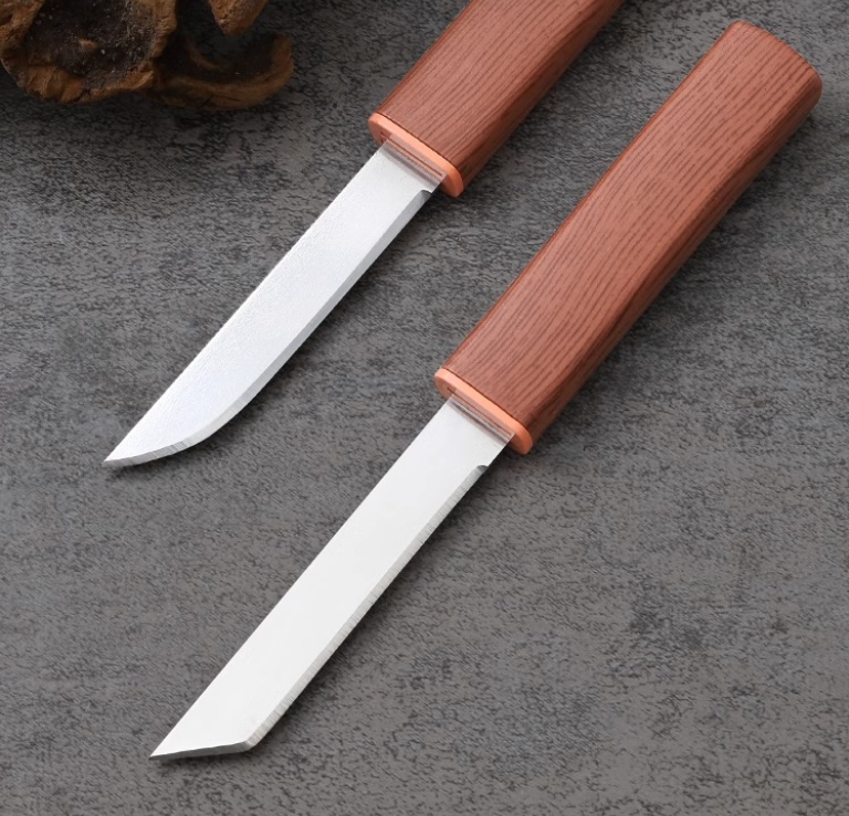 Wooden Handle Camping Double Knife
