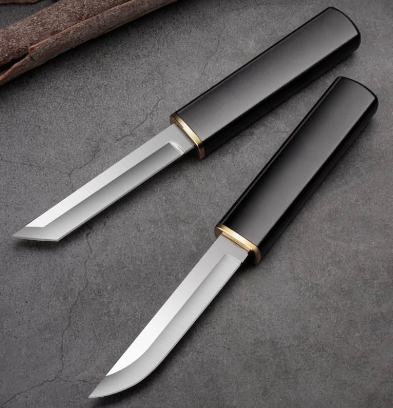 Wooden Handle Camping Double Knife