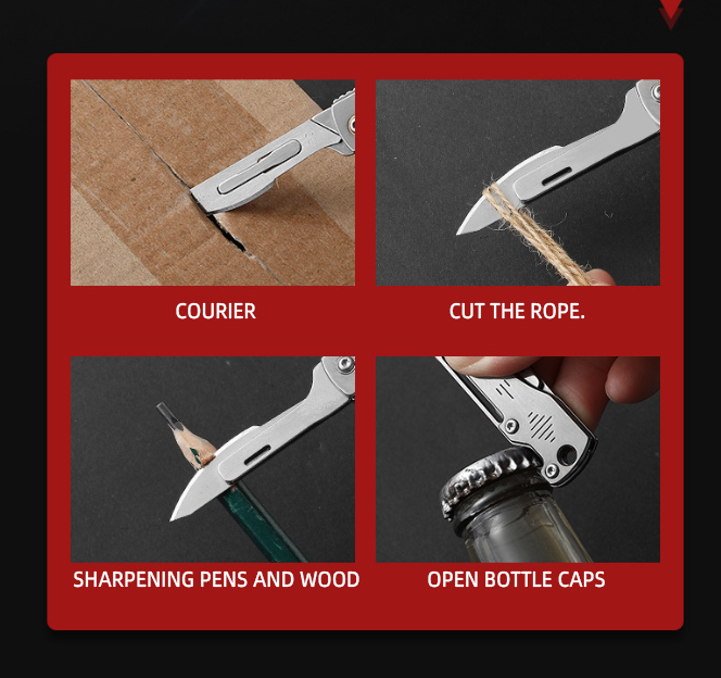 EDC Keychain Pocket Knife 10 Blade