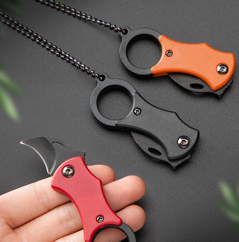 Folding Small Hook Knife with Plastic Handle