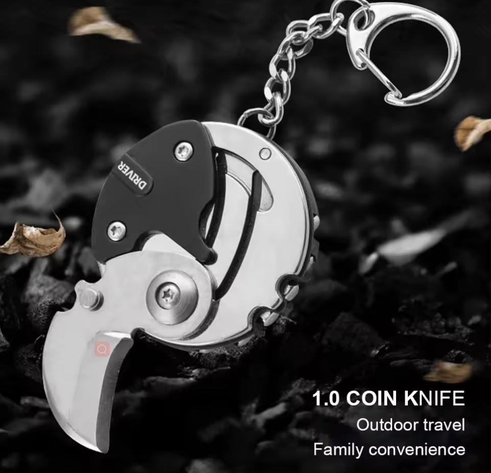 【Throughone】Multi-functional Coin Type Keychain
