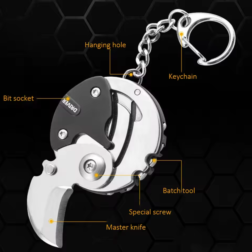 【Throughone】Multi-functional Coin Type Keychain