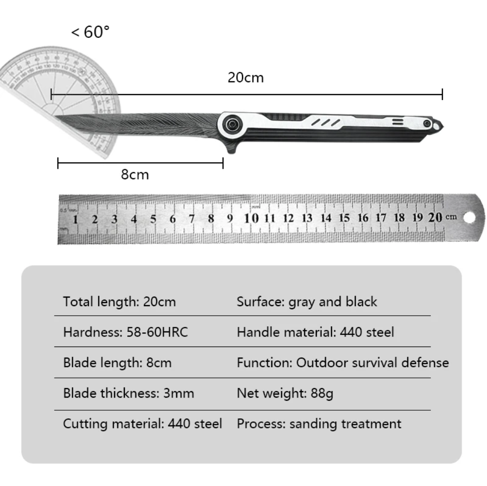 M390 Stainless steel small high hardness folding knife