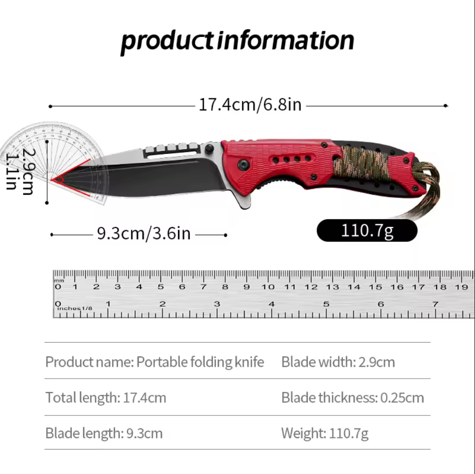 Red Portable EDC Pocket Knife