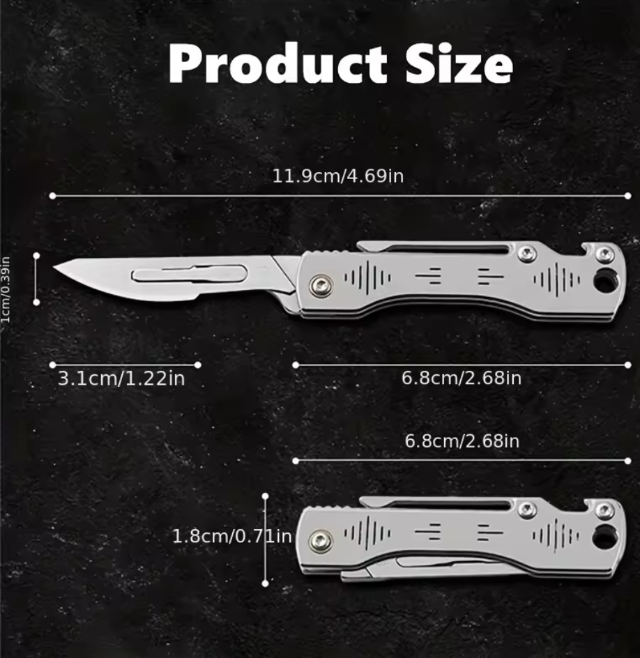 EDC Keychain Pocket Knife 10 Blade