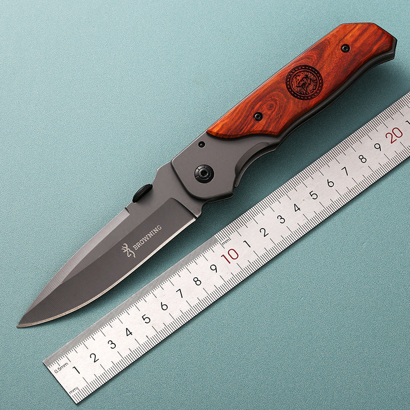 Red Acidwood Folding Pocket Knife