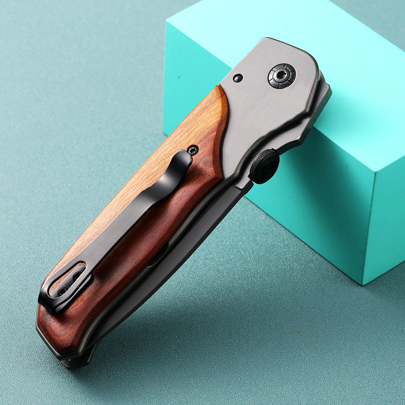 Red Acidwood Folding Pocket Knife