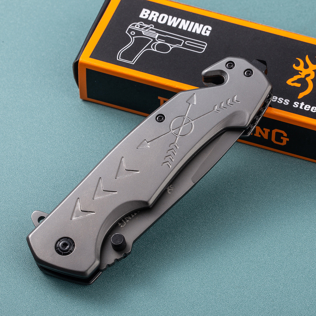 Full Steel Handle Outdoor Folding Knife