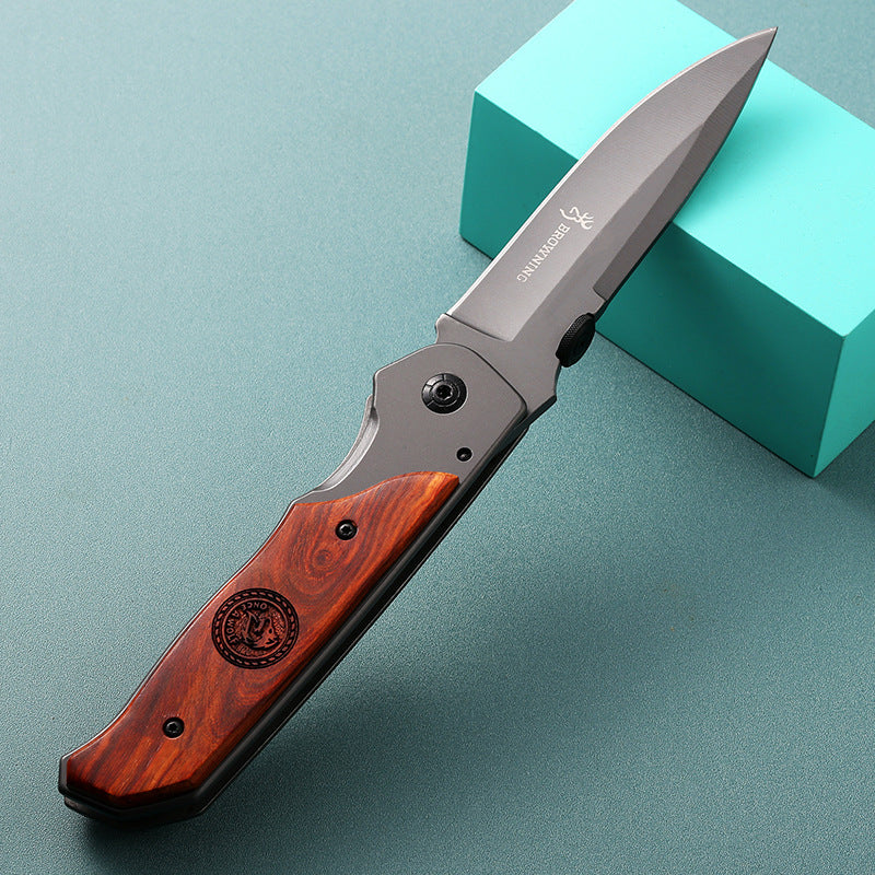 Red Acidwood Folding Pocket Knife