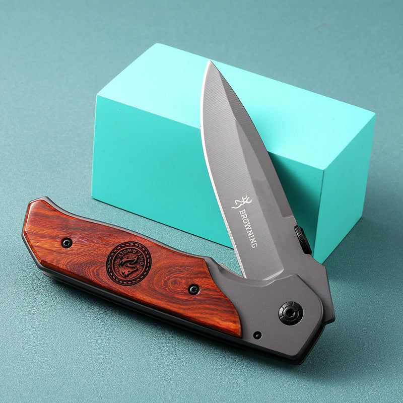 Red Acidwood Folding Pocket Knife