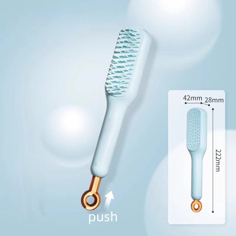 【Hot Sale 50%OFF】Self-Cleaning Anti-Static Massage Comb, Easy Clean Hair Brush with Retractable Bristles