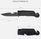 Black EDC Outdoor Folding Knife Multi