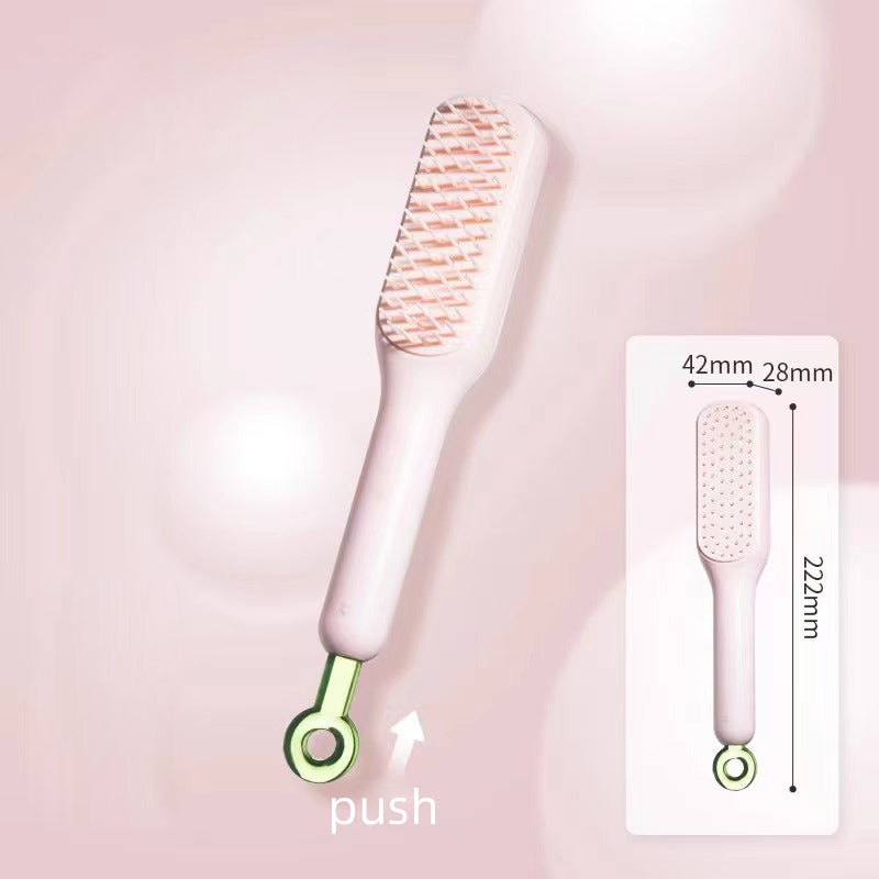 【Hot Sale 50%OFF】Self-Cleaning Anti-Static Massage Comb, Easy Clean Hair Brush with Retractable Bristles