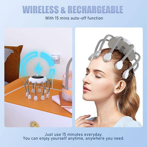 【Hot Sale 50%OFF】Head Massager, Scalp Massager with 10 Vibration Contacts