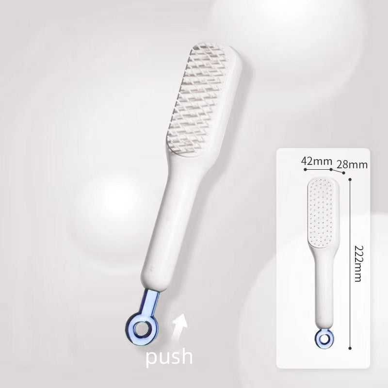 【Hot Sale 50%OFF】Self-Cleaning Anti-Static Massage Comb, Easy Clean Hair Brush with Retractable Bristles