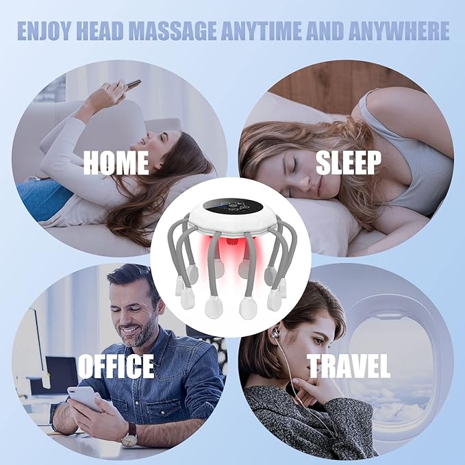 【Hot Sale 50%OFF】Head Massager, Scalp Massager with 10 Vibration Contacts